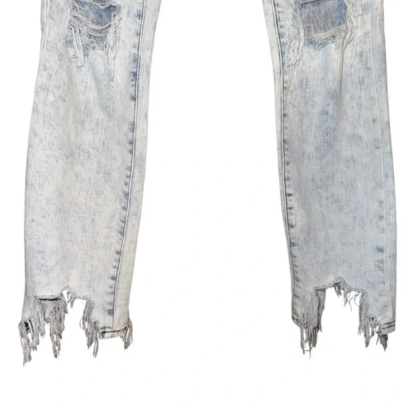 L'AGENCE High Line Skinny Jeans Calypso Distressed Destructed Acid Wash Size 25 - Picture 9 of 16